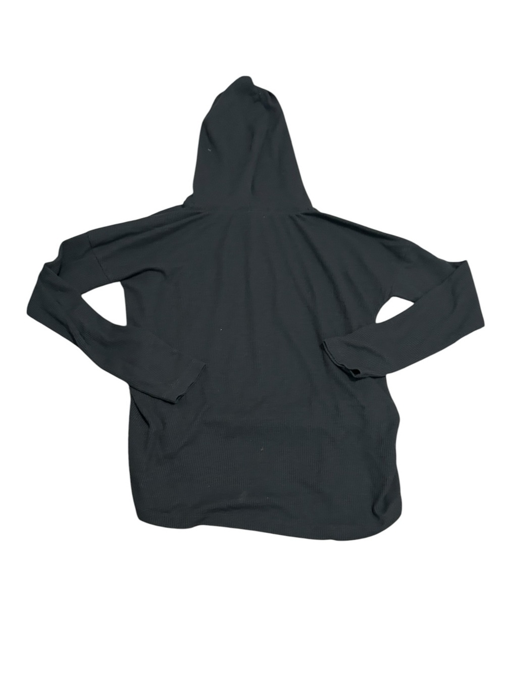 PJ Salvage Waffle Cinched Side Tie Ruffle Loungewear Long Sleeve Hooded Sweater - Picture 5 of 6
